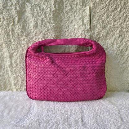 BOTTEGA VENETA Intrecciato Hobo Bag Leather Pink [Pre-Owned]