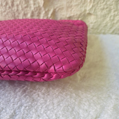 BOTTEGA VENETA Intrecciato Hobo Bag Leather Pink [Pre-Owned]
