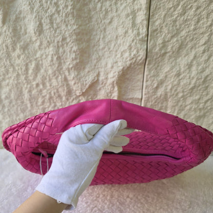 BOTTEGA VENETA Intrecciato Hobo Bag Leather Pink [Pre-Owned]
