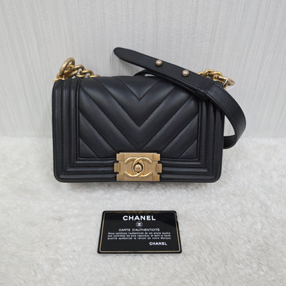 CHANEL V-Stitch Mini Boy Chanel Shoulder Bag [Pre-Owned]