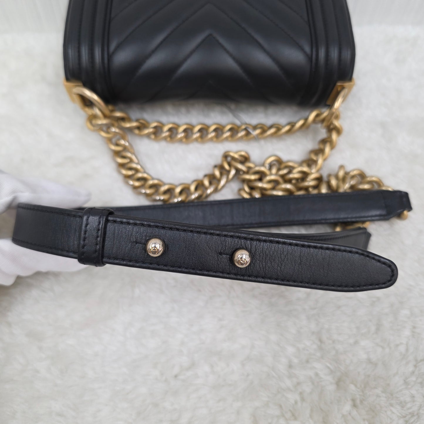CHANEL V-Stitch Mini Boy Chanel Shoulder Bag [Pre-Owned]