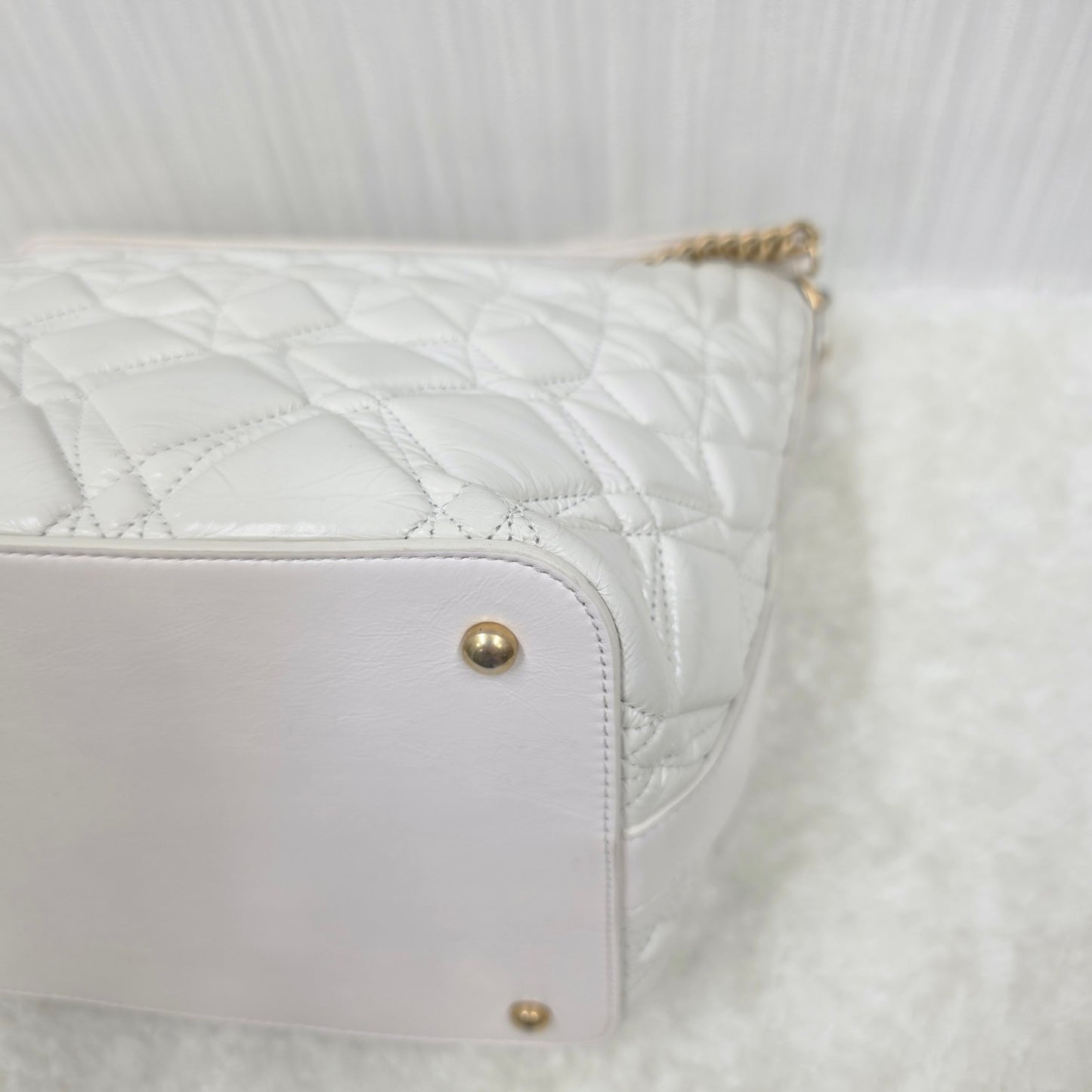 CHANEL Handbag Quilted 2-Way White [Pre-Owned]