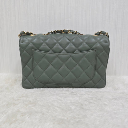 Chanel Green Lambskin Daily Companion Coco Vintage Flap Bag