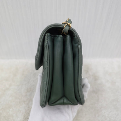 Chanel Green Lambskin Daily Companion Coco Vintage Flap Bag