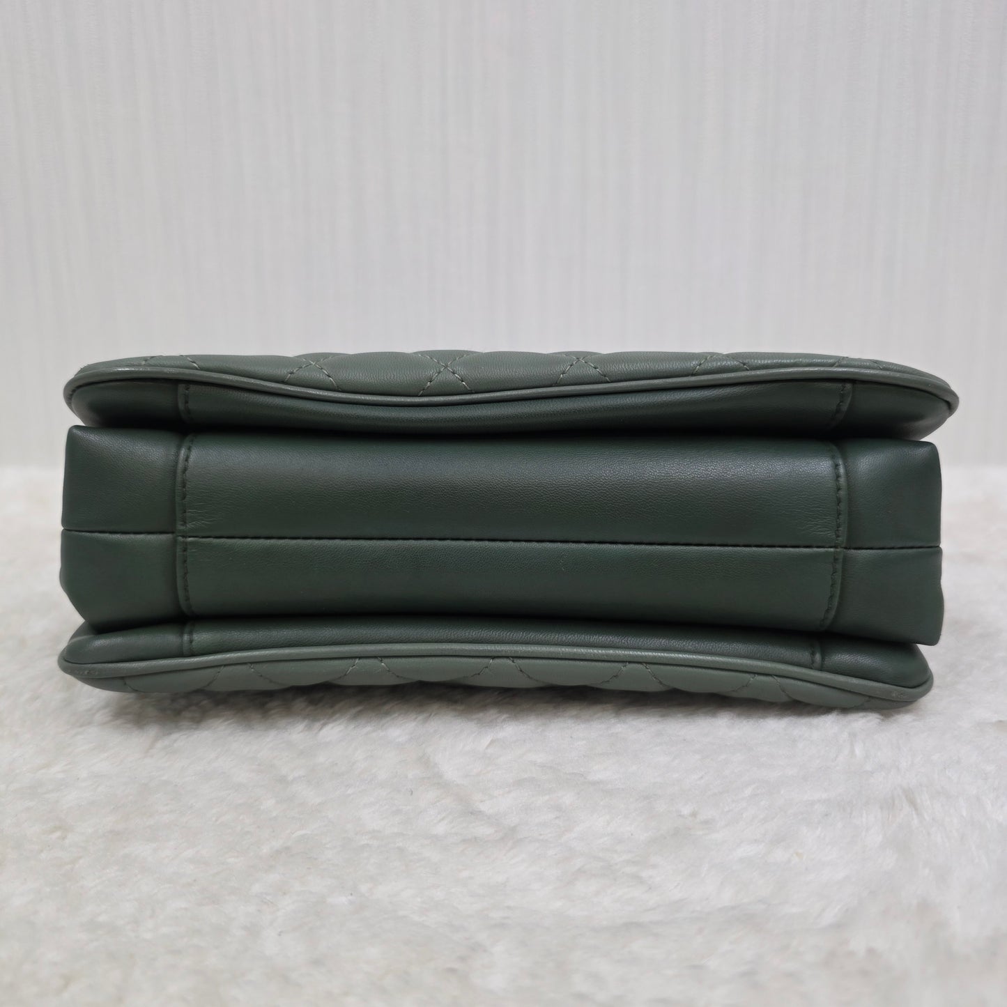 Chanel Green Lambskin Daily Companion Coco Vintage Flap Bag