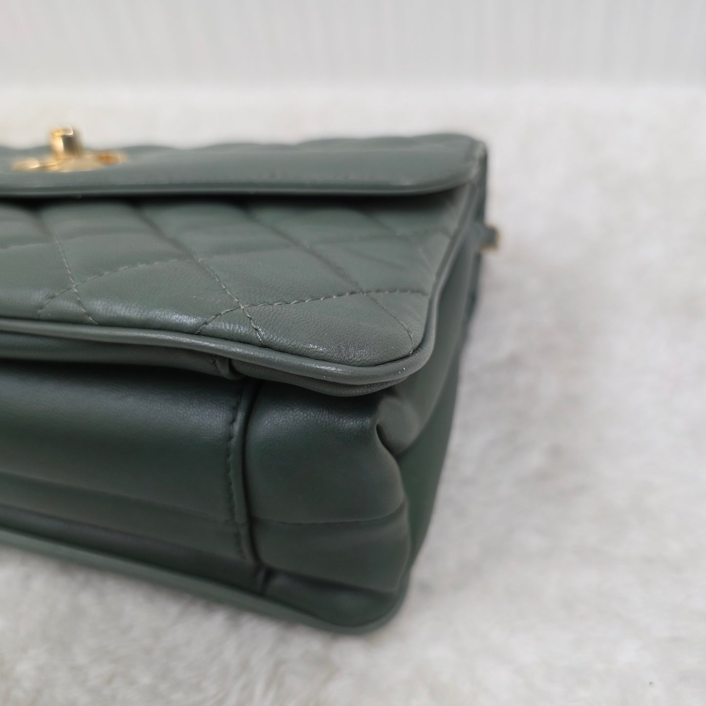 Chanel Green Lambskin Daily Companion Coco Vintage Flap Bag