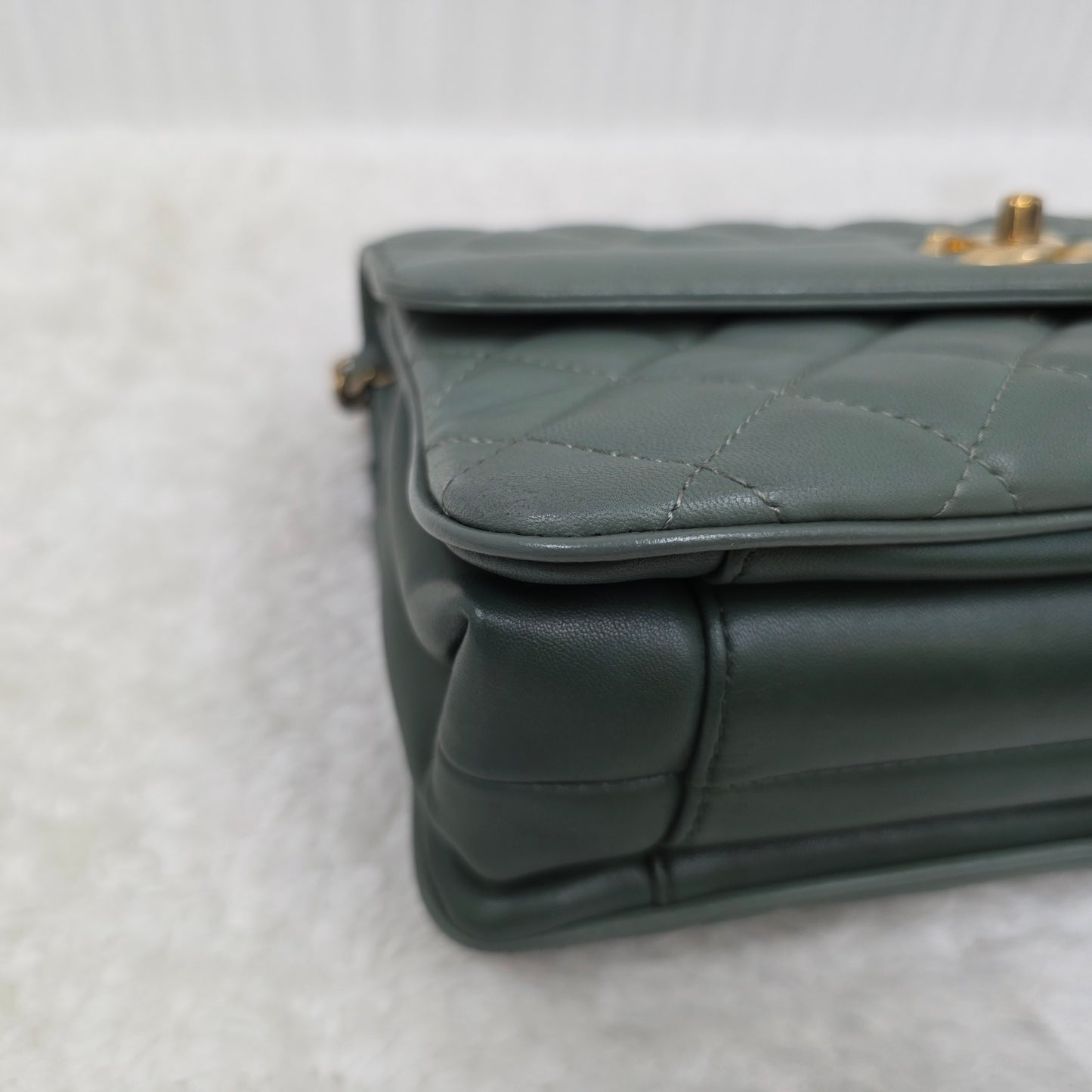 Chanel Green Lambskin Daily Companion Coco Vintage Flap Bag