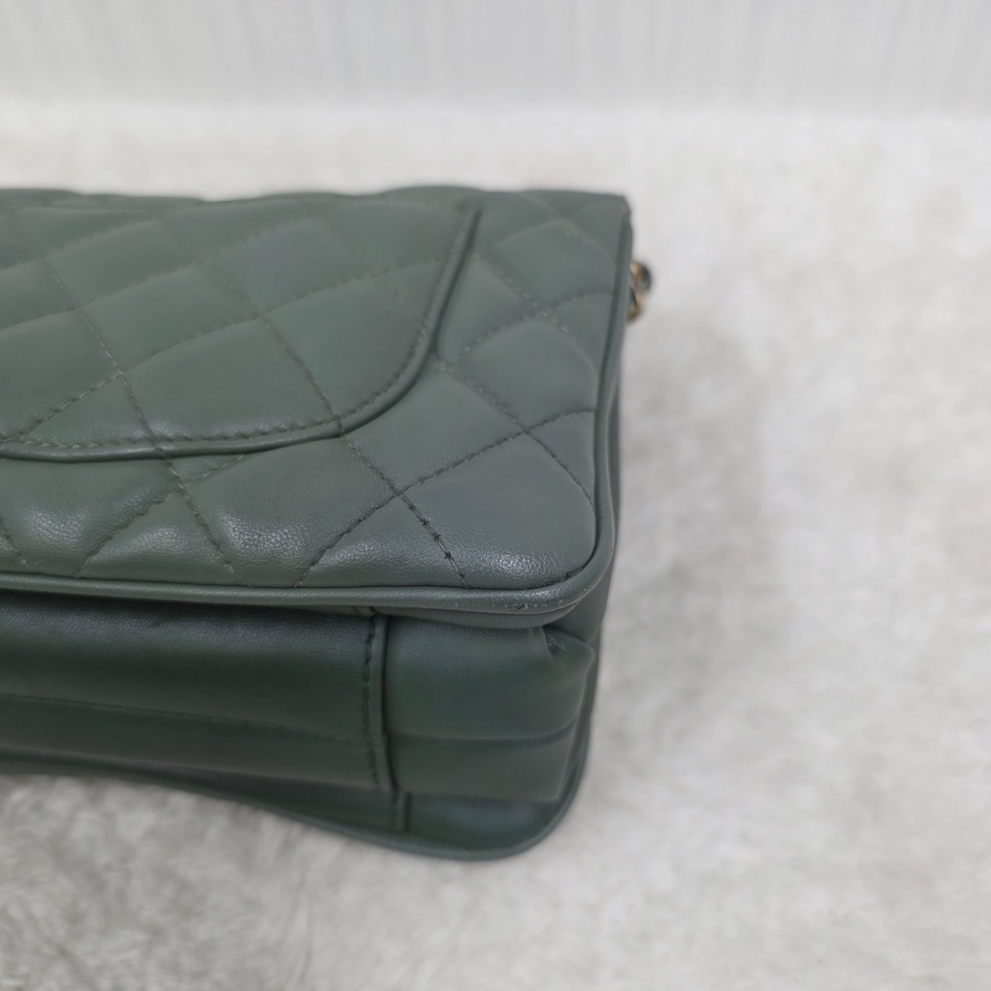 Chanel Green Lambskin Daily Companion Coco Vintage Flap Bag