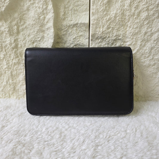 CHANEL Coco Mark Lambskin Chain Wallet Multicolor Silver Hardware [Pre-Owned]