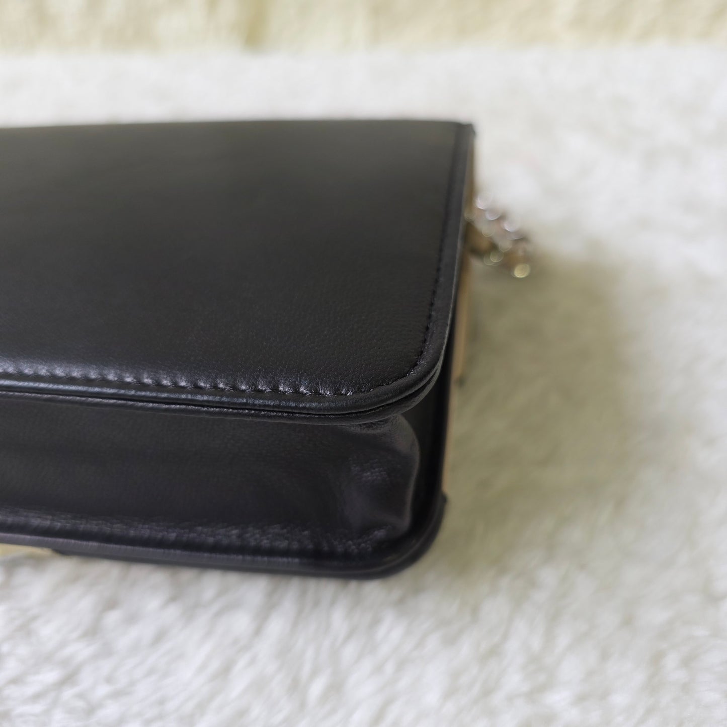 CHANEL Coco Mark Lambskin Chain Wallet Multicolor Silver Hardware [Pre-Owned]
