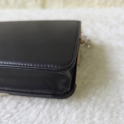 CHANEL Coco Mark Lambskin Chain Wallet Multicolor Silver Hardware [Pre-Owned]