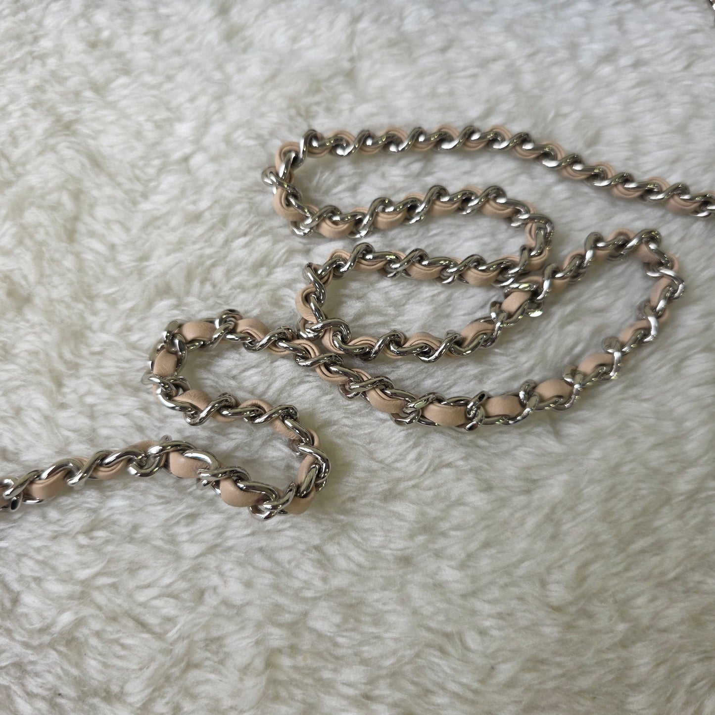 CHANEL Coco Mark Lambskin Chain Wallet Multicolor Silver Hardware [Pre-Owned]