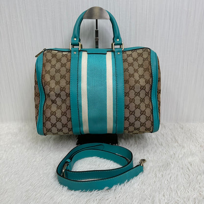 GUCCI GG Canvas Mini Boston 2-Way Handbag [Pre-Owned]