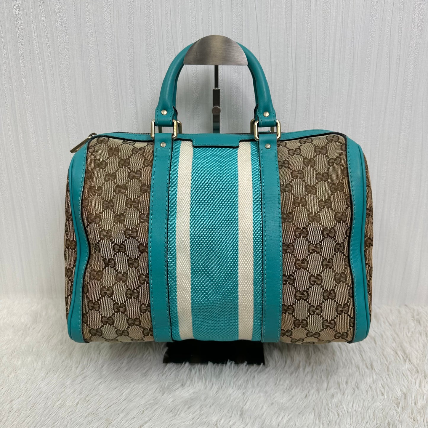 GUCCI GG Canvas Mini Boston 2-Way Handbag [Pre-Owned]