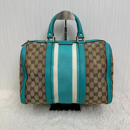GUCCI GG Canvas Mini Boston 2-Way Handbag [Pre-Owned]