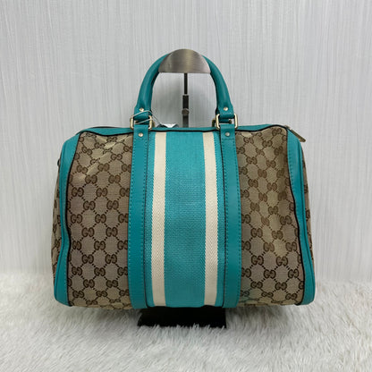 GUCCI GG Canvas Mini Boston 2-Way Handbag [Pre-Owned]