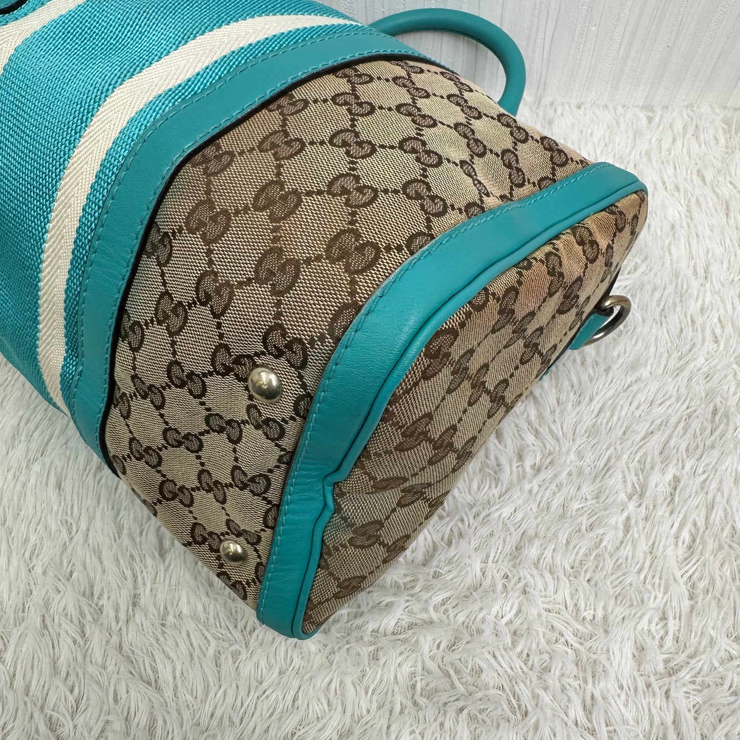 GUCCI GG Canvas Mini Boston 2-Way Handbag [Pre-Owned]