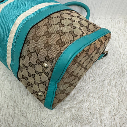 GUCCI GG Canvas Mini Boston 2-Way Handbag [Pre-Owned]