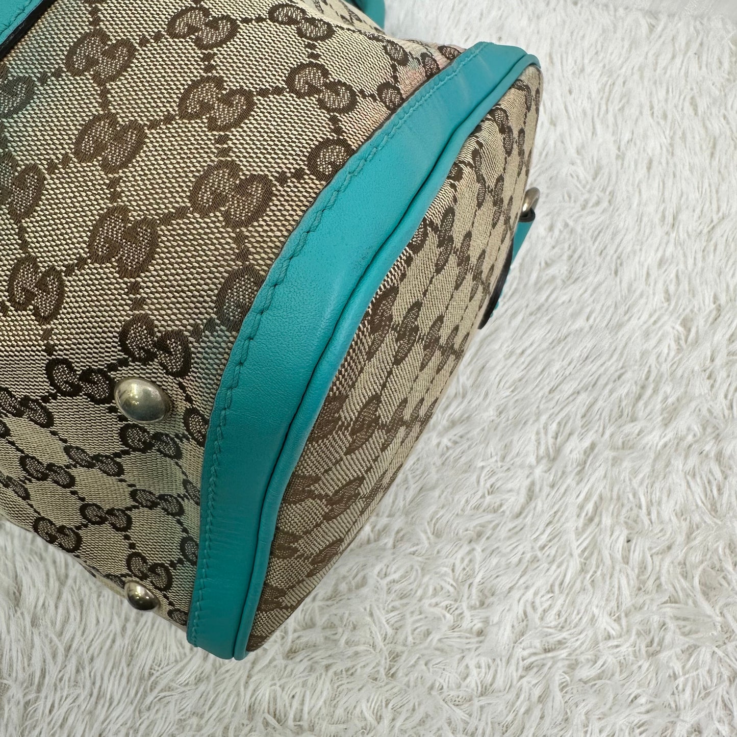 GUCCI GG Canvas Mini Boston 2-Way Handbag [Pre-Owned]