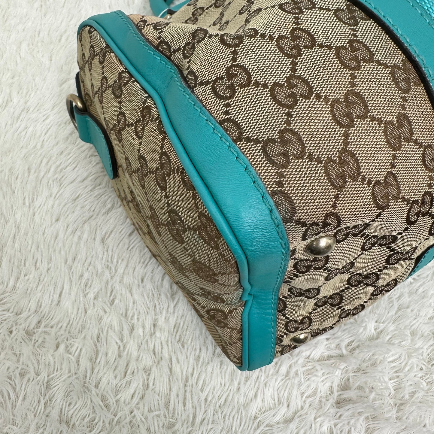 GUCCI GG Canvas Mini Boston 2-Way Handbag [Pre-Owned]