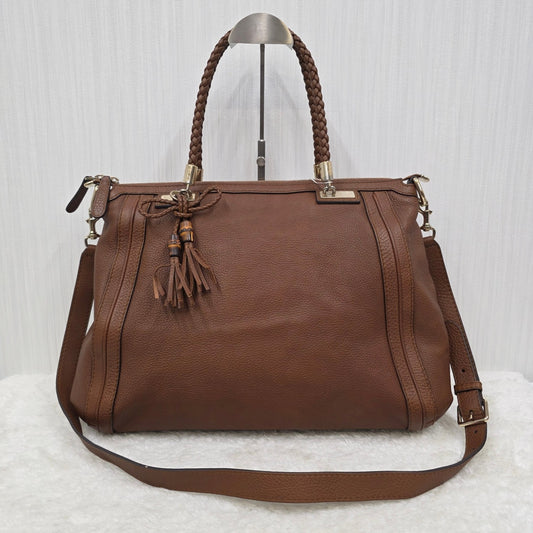 GUCCI Leather Tote Bag [Pre-Owned]
