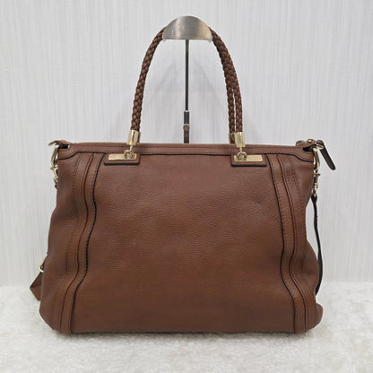 GUCCI Leather Tote Bag [Pre-Owned]