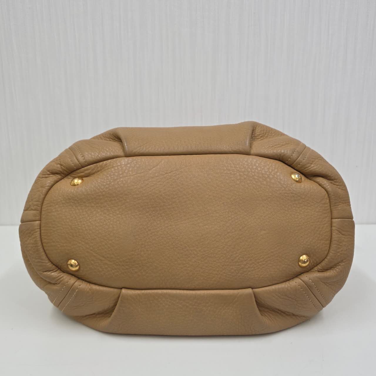 PRADA Leather 2-Way Tote Bag in Camel [Pre-Owned]