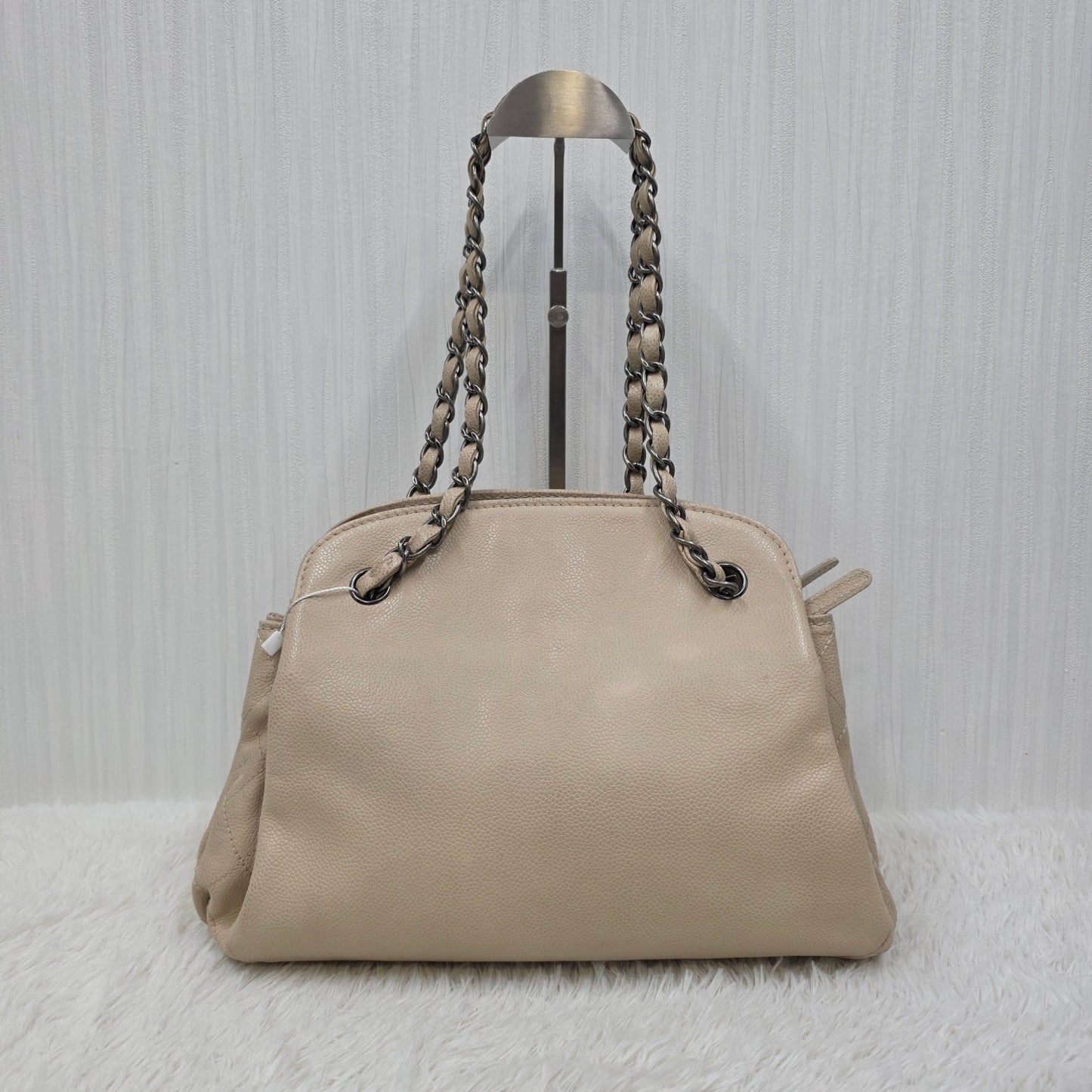 CHANEL Chain Shoulder Handbag in Silver Tone [Pre-Owned]