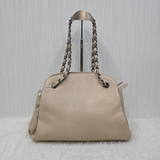 CHANEL Chain Shoulder Handbag in Silver Tone [Pre-Owned]