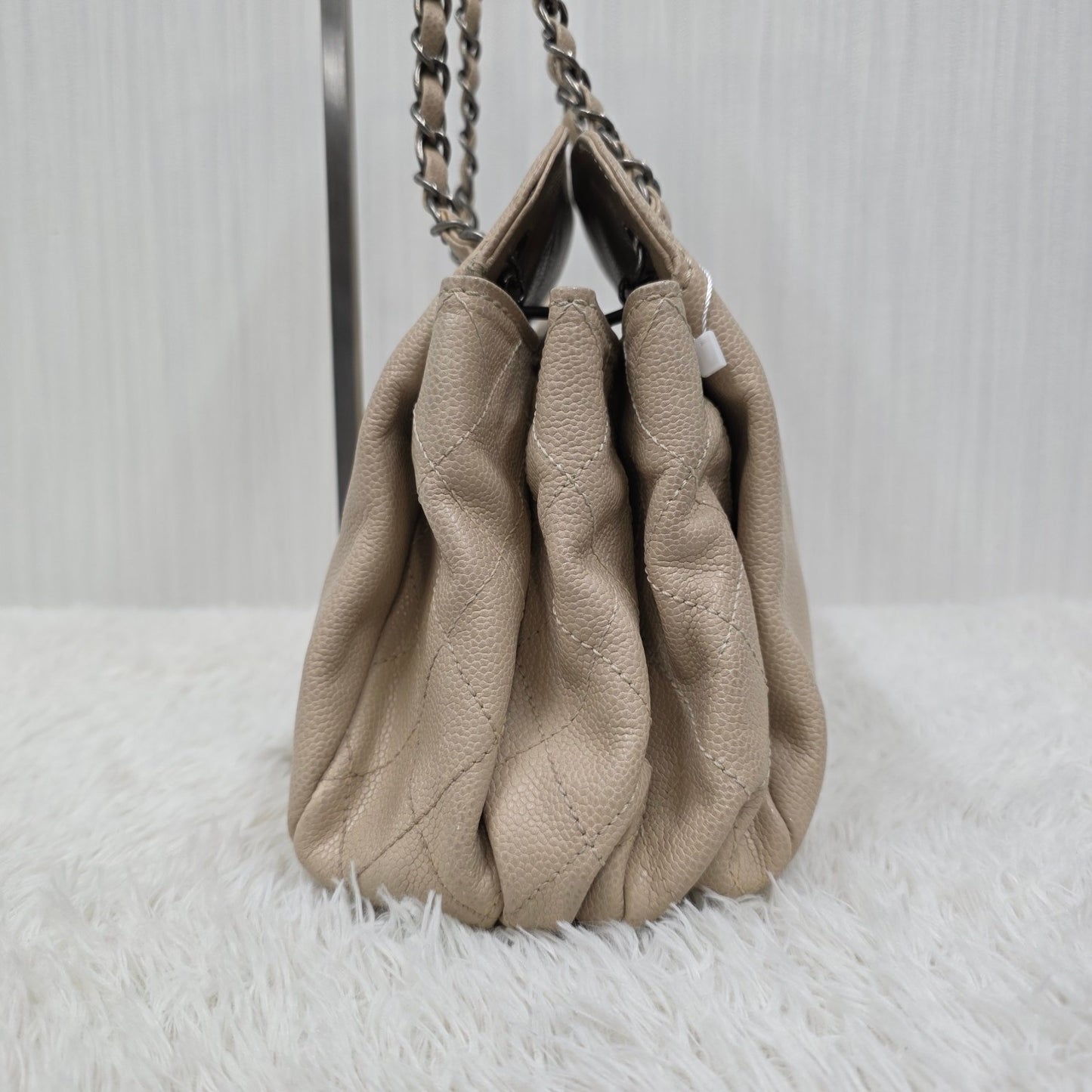 CHANEL Chain Shoulder Handbag in Silver Tone [Pre-Owned]