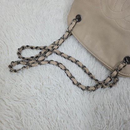 CHANEL Chain Shoulder Handbag in Silver Tone [Pre-Owned]