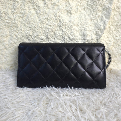 CHANEL Cambon Line Leather Chain Wallet Crossbody Handbag [Pre-Owned]
