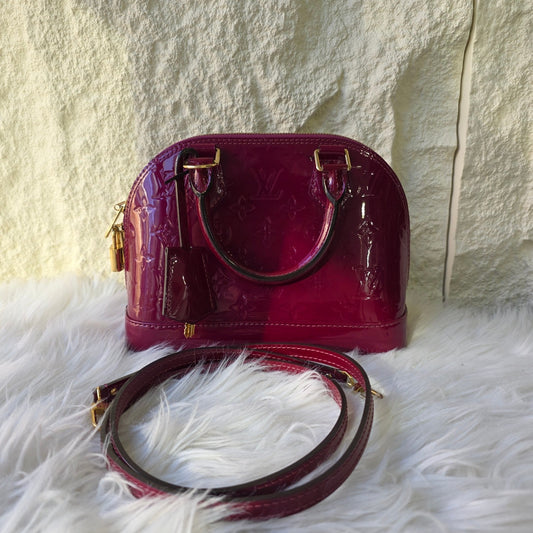 LOUIS VUITTON Monogram Vernis Alma BB 2-Way Handbag [Pre-Owned]