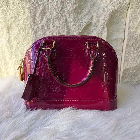 LOUIS VUITTON Monogram Vernis Alma BB 2-Way Handbag [Pre-Owned]