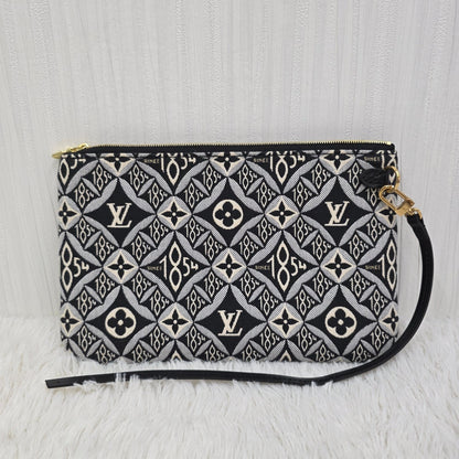 LOUIS VUITTON Neverfull MM Monogram Jacquard Tote Bag in Grey (M57230) [Pre-Owned]