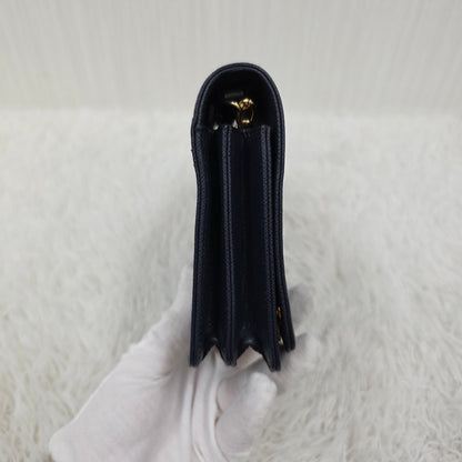 PRADA Chain Wallet Leather [Pre-Owned]