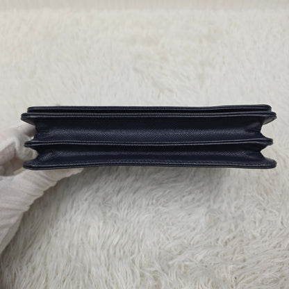 PRADA Chain Wallet Leather [Pre-Owned]