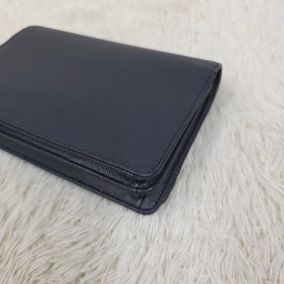 PRADA Chain Wallet Leather [Pre-Owned]