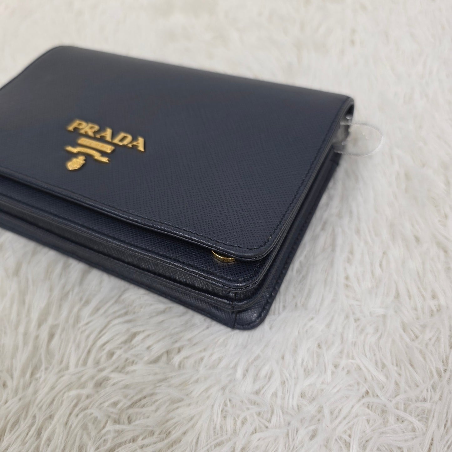 PRADA Chain Wallet Leather [Pre-Owned]