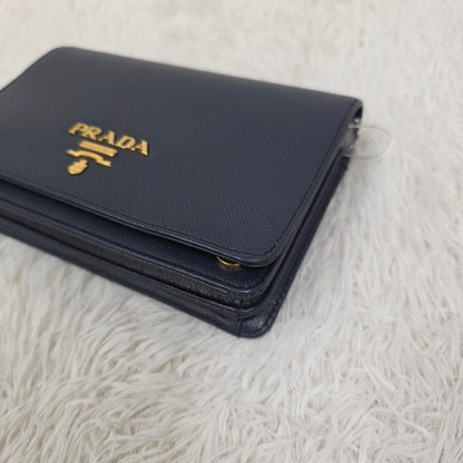PRADA Chain Wallet Leather [Pre-Owned]