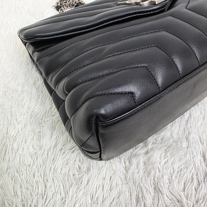 SAINT LAURENT PARIS Loulou Medium Chain Shoulder Bag Leather [Pre-Owned]