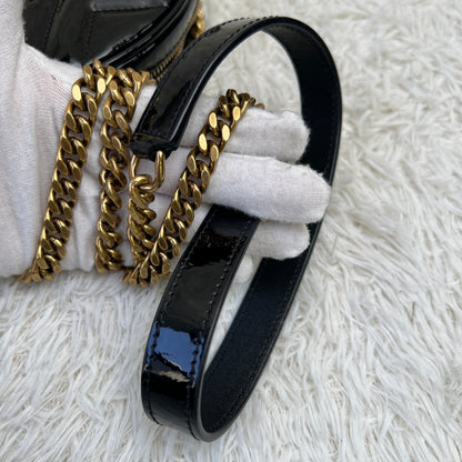 YSL Chained Vinyle Round Shoulder Bag (Pre-owned)