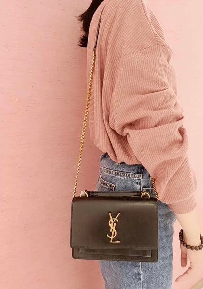 YSL Sunset 链条斜挎包（二手） 