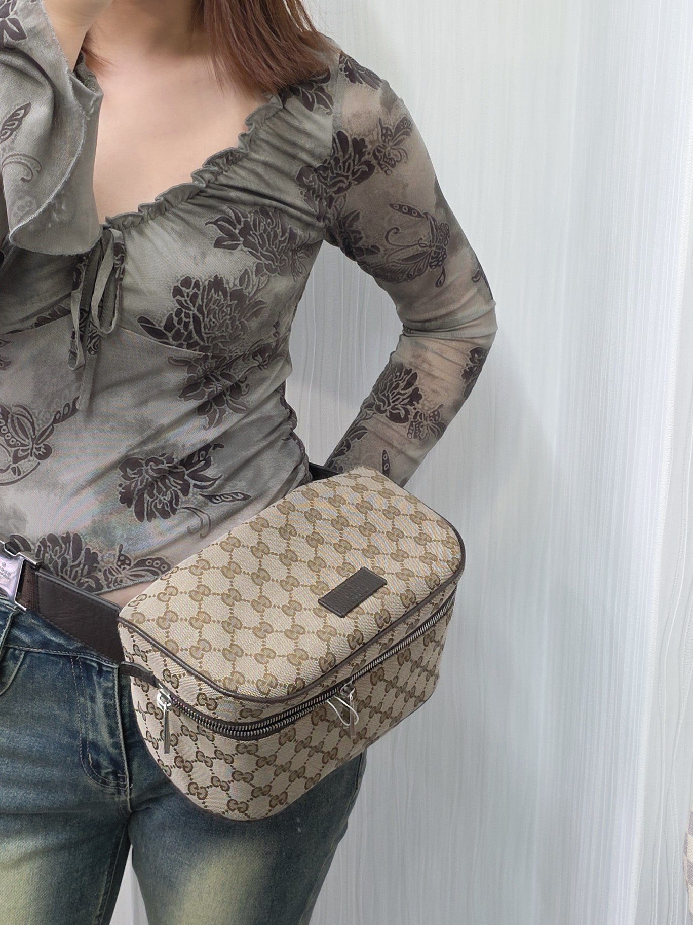 GUCCI GG Supreme Belt Bag (Pre-owned)