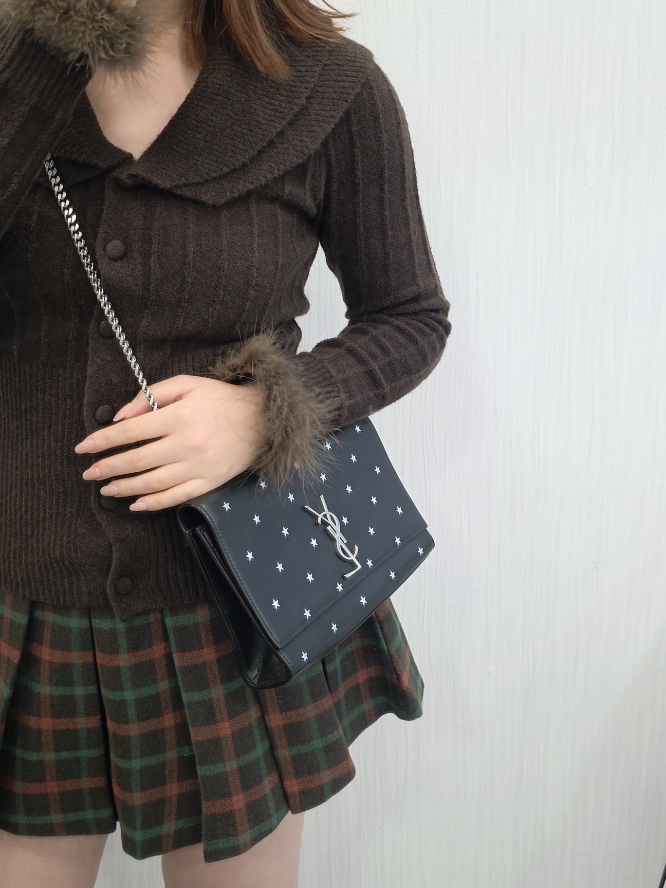 YSL KATE Chained Starlight Shoulder Bag (Pre-owned)