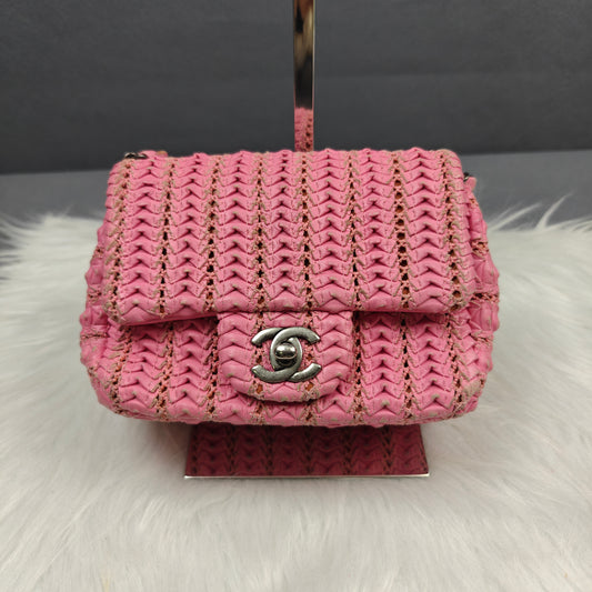 Chanel Woven Classic Mini Flap Bag (Pre-owned)
