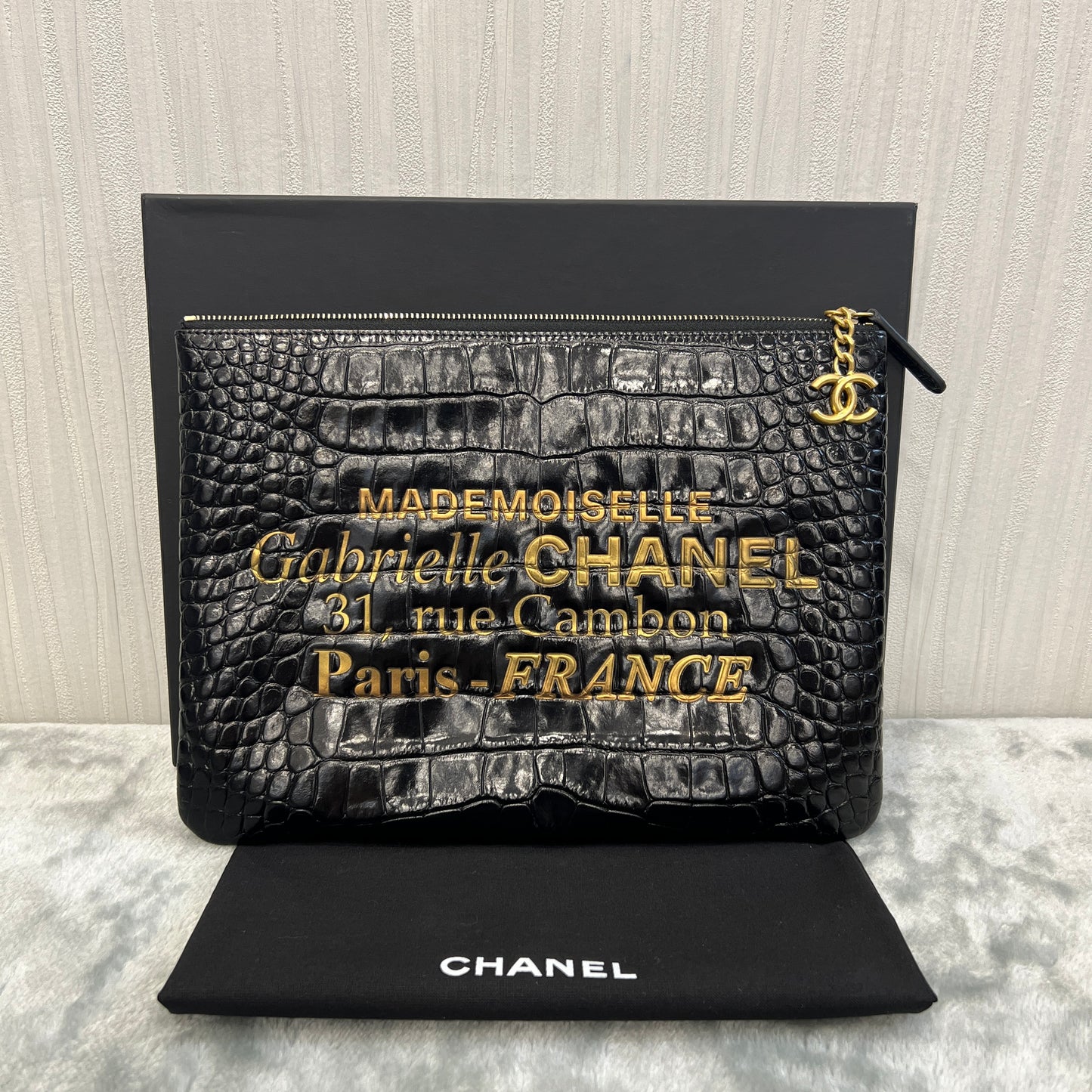 Chanel Mademoiselle Gabrielle Signature Pouch (Pre-owned)