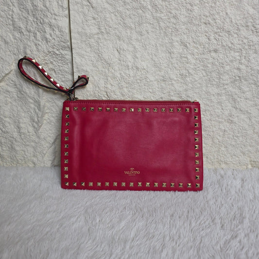 Valentino Rockstud Zip Pouch (Pre-owned)
