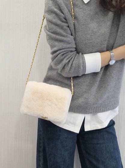 Chanel Rabbit Fur Classic Flap Bag (Pre-owned)