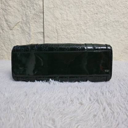 Gucci 深绿色漆皮 Microguccissima 手提包（二手） 